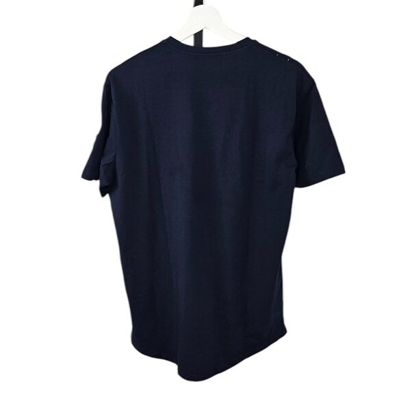 Avenue George V Paris Skull T-Shirt, Splatter Print, Graphic, Blue, Size Large - Picture 7 of 9